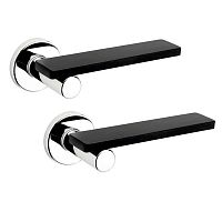 Ручки на розеті DND by MARTINELLI Minima ZCNE хром/чорний